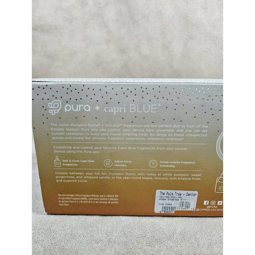 Capri Blue Pura Diffuser Kit - 1 Diffuser + Each Volcano & Pumpkin Dulce Refills
